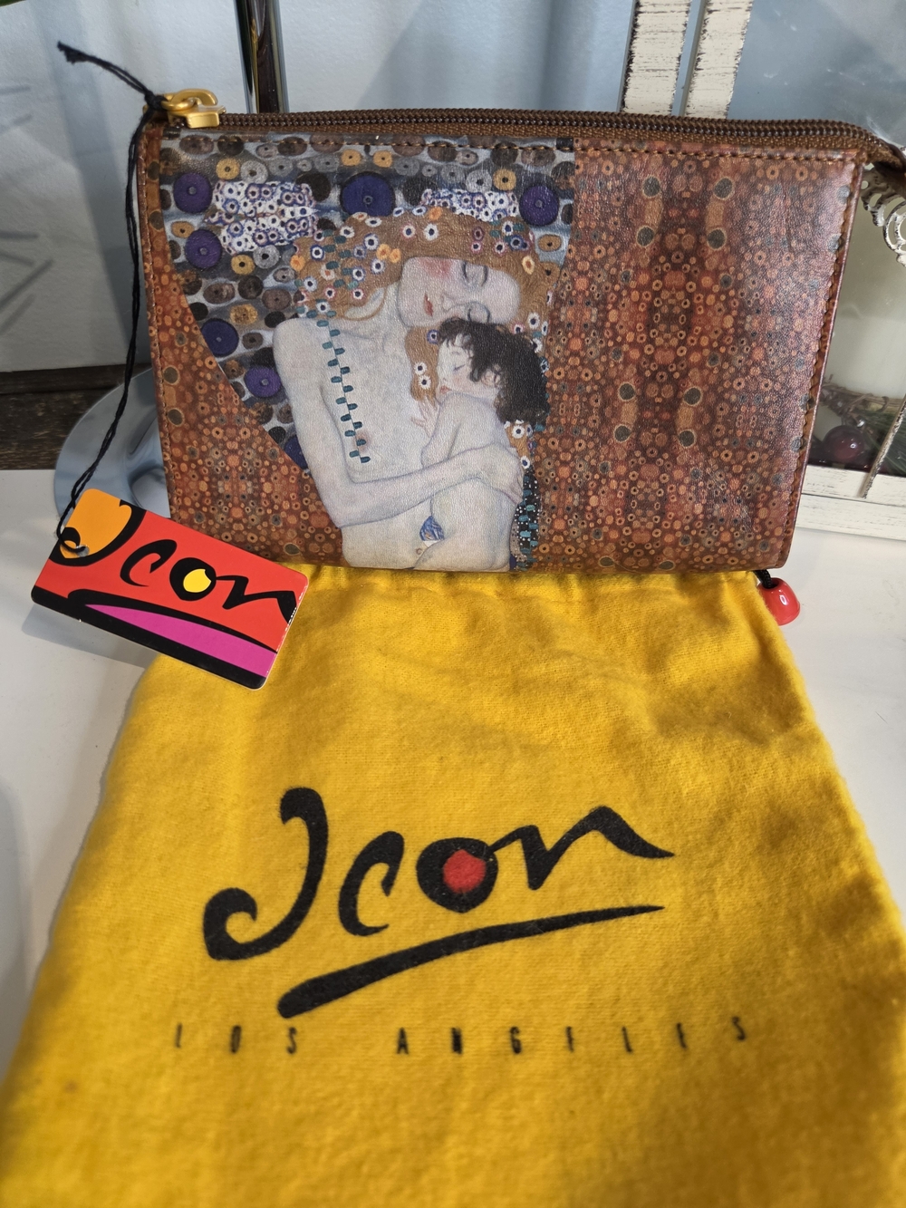 Icon Los Angeles Gustav Klimt Vintage Leather Pouch